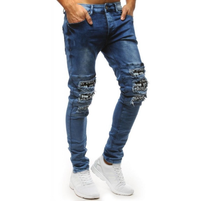 Pánske jeansove nohavice (ux1531) - modré