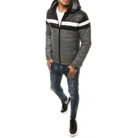 Pánska prechodná prešívaná bunda TX3438 - sivá