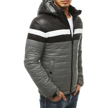 Pánska prechodná prešívaná bunda TX3438 - sivá