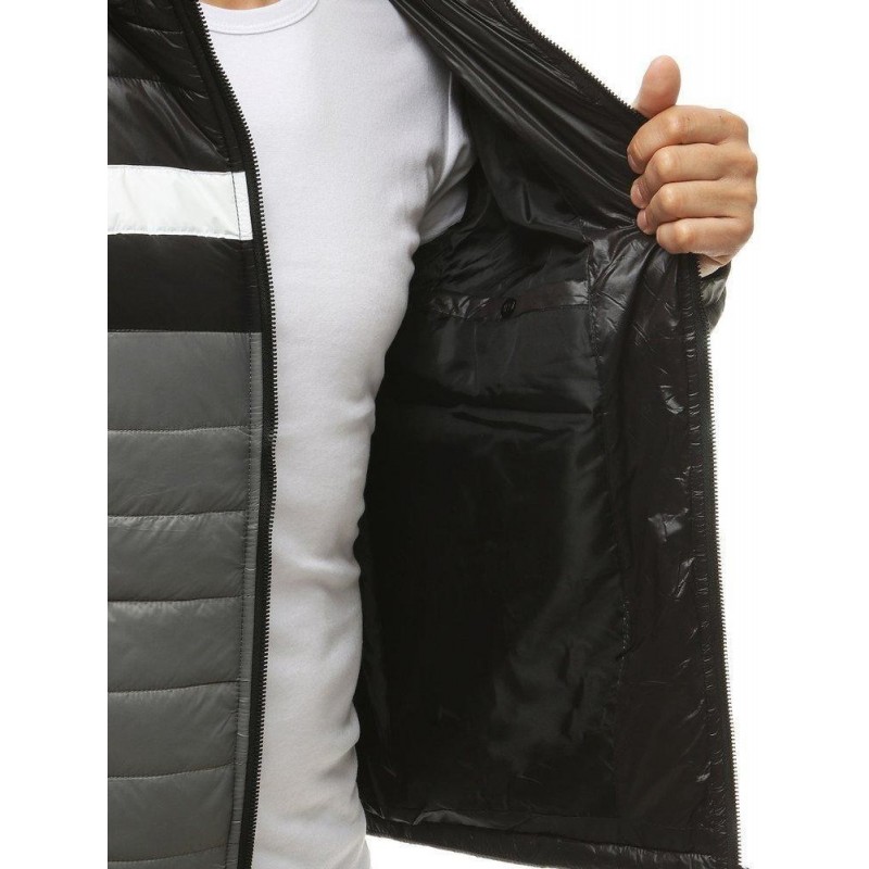 Pánska prechodná prešívaná bunda TX3438 - sivá