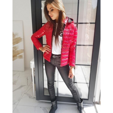 Prechodná dámska červená bunda STELLONA  TY1365