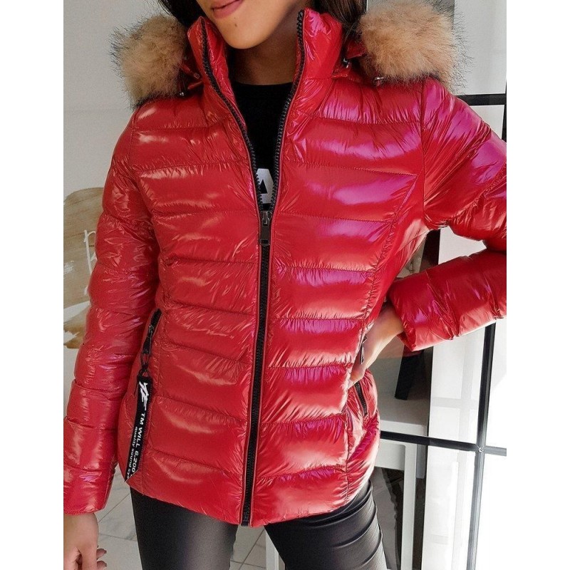 Prešívaná dámska zimná bunda BOSTONS TY1373 - červená