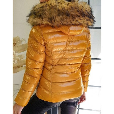 Prešívaná dámska zimná bunda BOSTONS TY1374 - kamelová