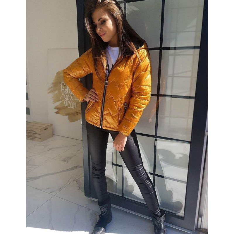 Dámska prešívaná žltá bunda FLENCE TY1407