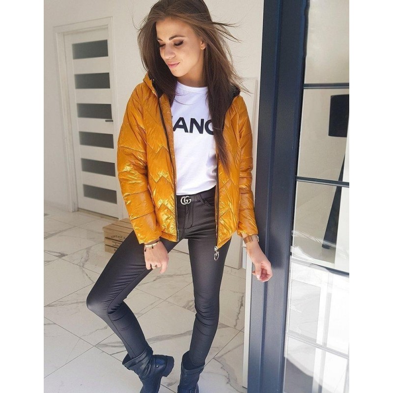 Dámska prešívaná žltá bunda FLENCE TY1407