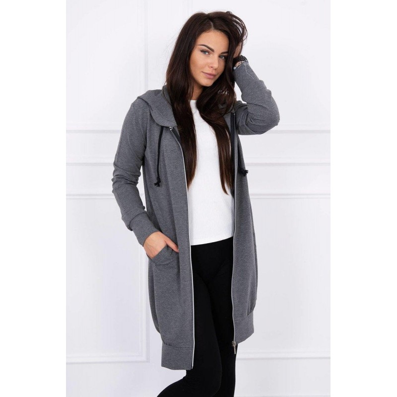 Dámska mikina s kapucňou 8924 - grafitová