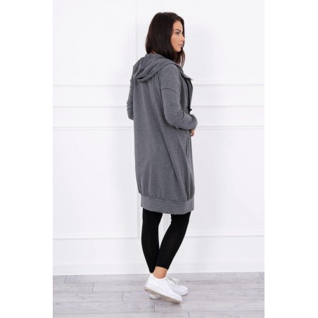 Dámska mikina s kapucňou 8924 - grafitová