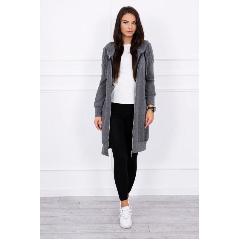 Dámska mikina s kapucňou 8924 - grafitová