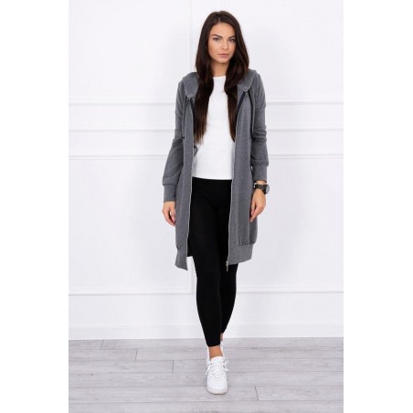 Dámska mikina s kapucňou 8924 - grafitová