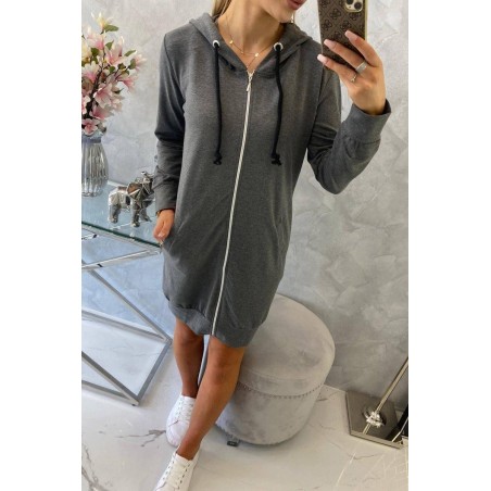 Dámska mikina s kapucňou 8924 - grafitová