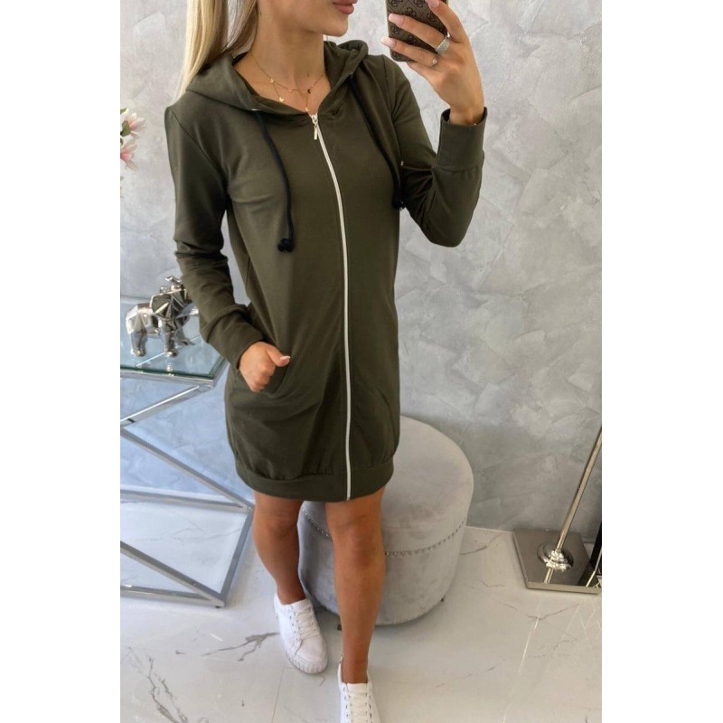 Dámska mikina s kapucňou 8924 - kaki