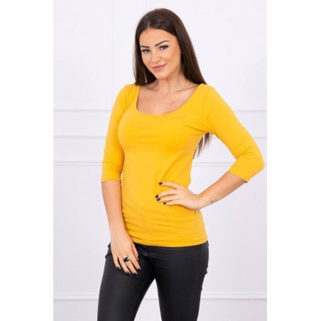 Dámska horčicová blúzka 8832