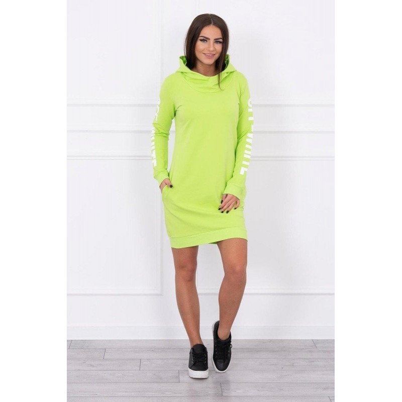 Mikinové dámske šaty 62072 - zelené