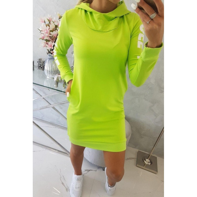 Mikinové dámske šaty 62072 - zelené