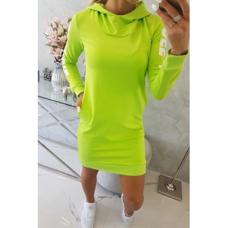 Mikinové dámske šaty 62072 - zelené
