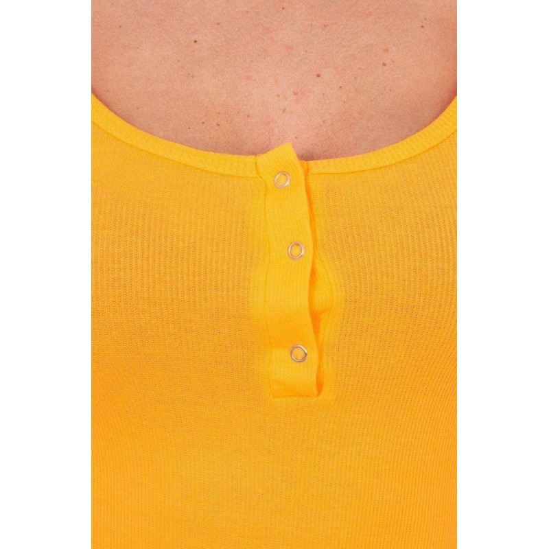 Dámske šaty s výstrihom 8975 - neónovo oranžové