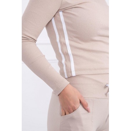 Béžovo-biela dámska tepláková súprava 8958