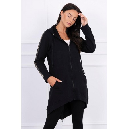 Dámska mikina so zipsom vzadu 8997 - čierna
