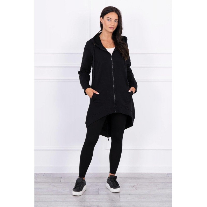 Dámska mikina so zipsom vzadu 8997 - čierna