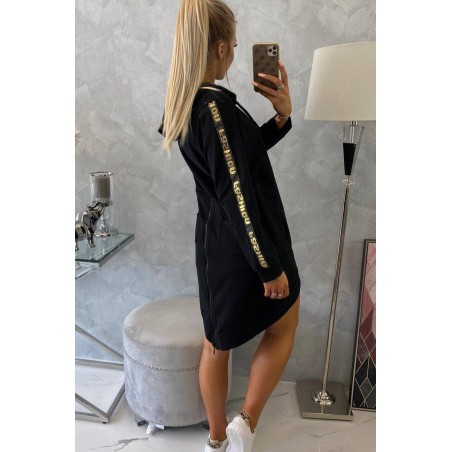 Dámska mikina so zipsom vzadu 8997 - čierna