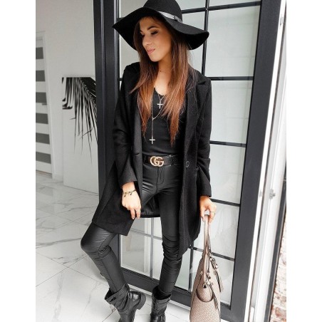 Kabát pre dámy SANLORINI NY0348 - čierny