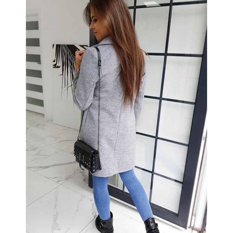Sivý dámsky kabát MODELLO NY0350