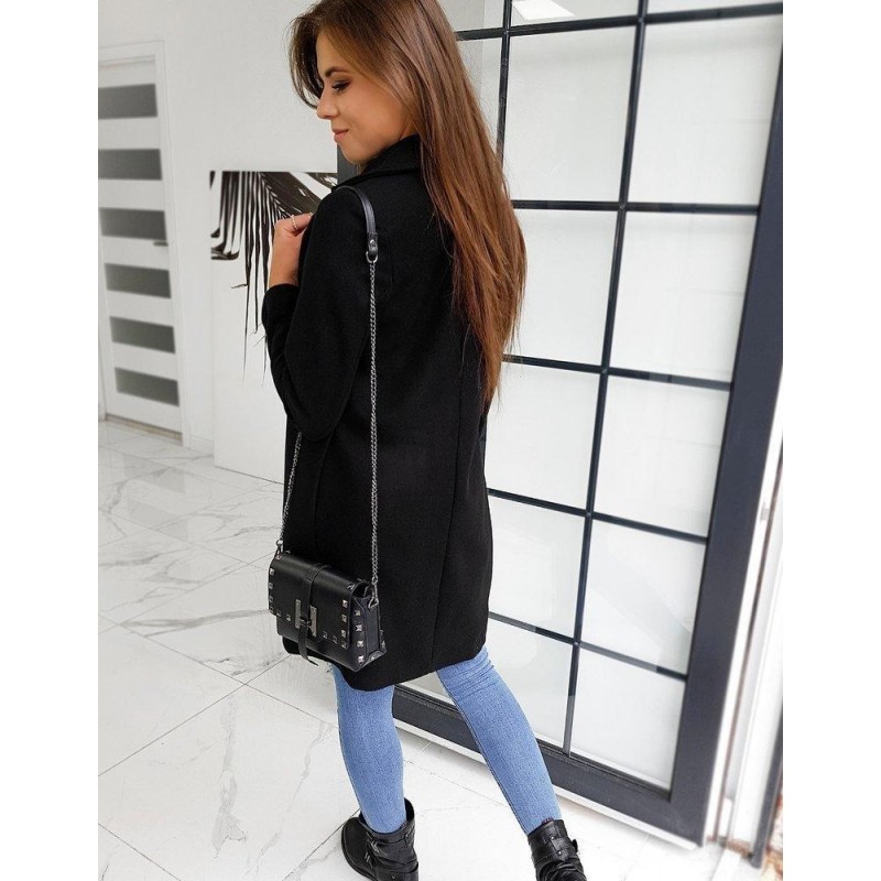 Čierny dámsky kabát MODELLO NY0352