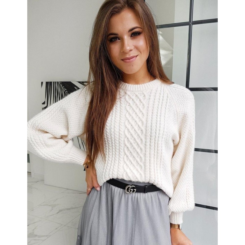 Dámsky ecru sveter TULIUM MY0797