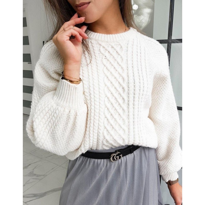 Dámsky ecru sveter TULIUM MY0797