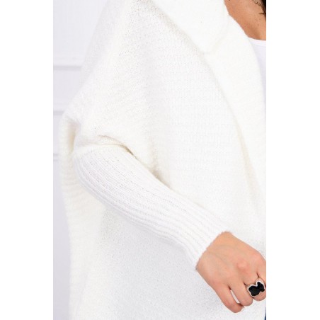 Dámsky kardigán s kapucňou 2019-16 - ecru