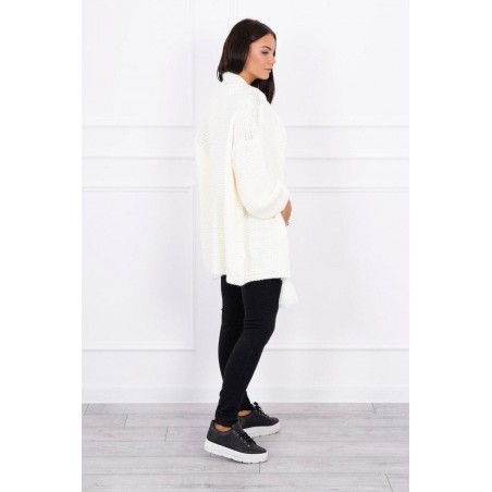 Dámsky kardigán s vrkočom 2019-18 - ecru