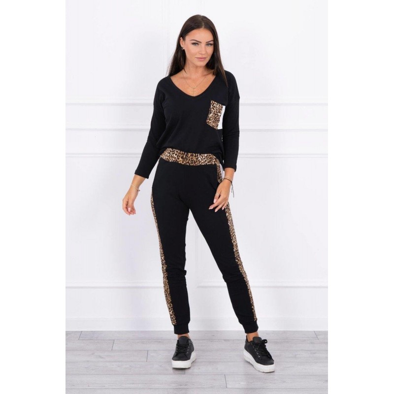 Dámska tepláková súprava 0068 - čierna