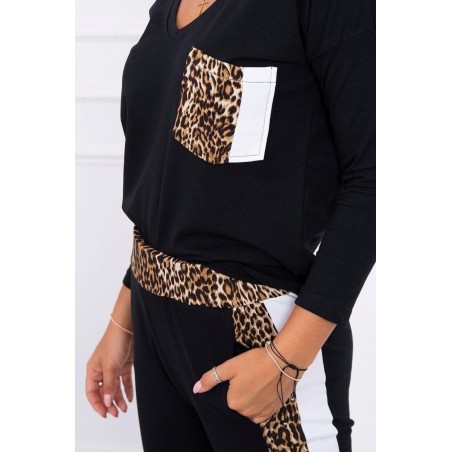 Dámska tepláková súprava 0068 - čierna