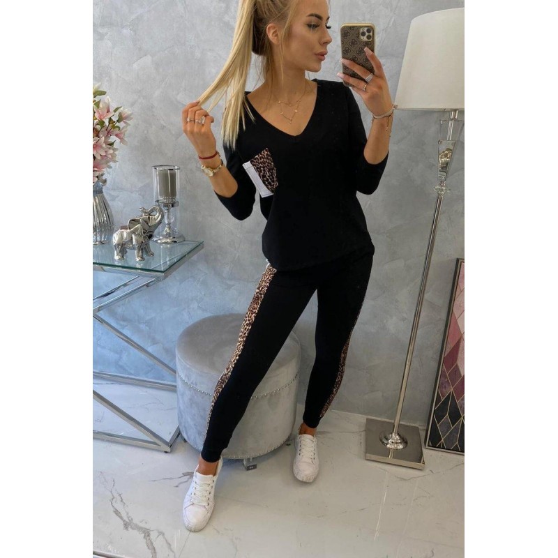 Dámska tepláková súprava 0068 - čierna