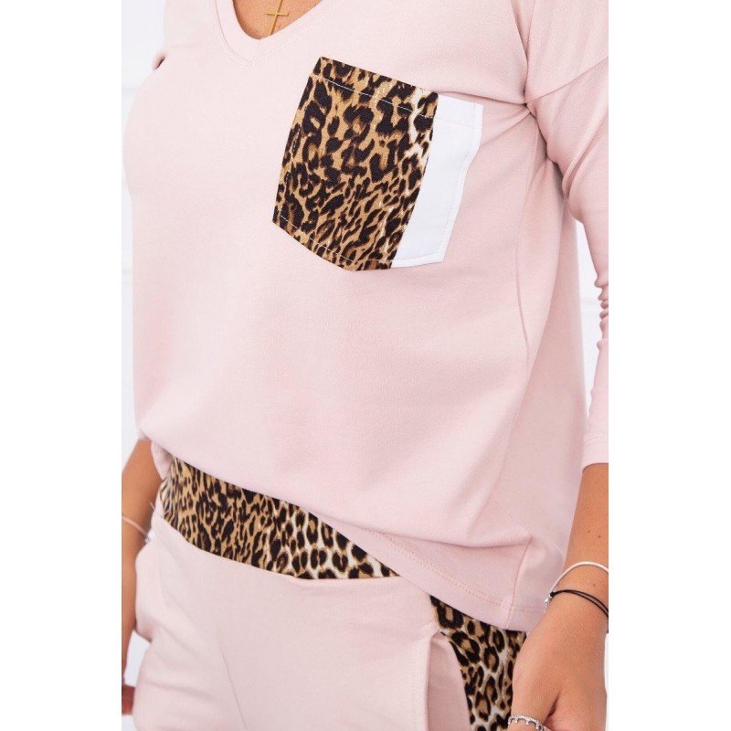 Dámska tepláková súprava 0068 - ružová