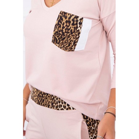 Dámska tepláková súprava 0068 - ružová