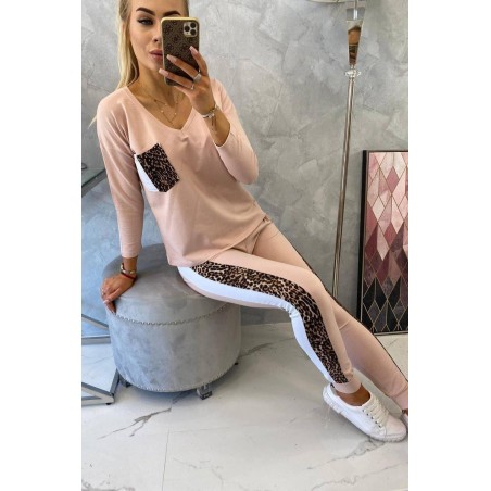 Dámska tepláková súprava 0068 - ružová