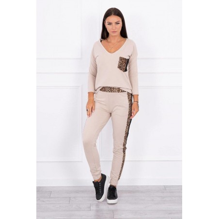 Dámska tepláková súprava 0068 - béžová