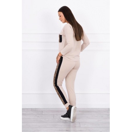 Dámska tepláková súprava 0068 - béžová