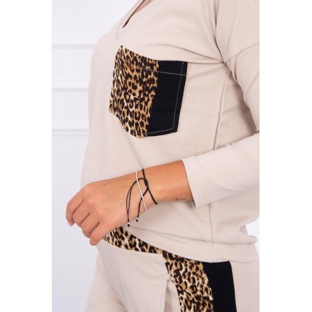 Dámska tepláková súprava 0068 - béžová
