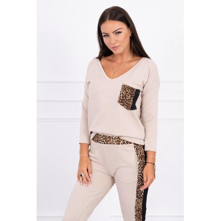 Dámska tepláková súprava 0068 - béžová