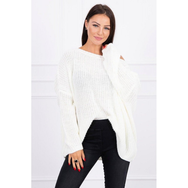 Oversize dámsky sveter 2019-22 - ecru