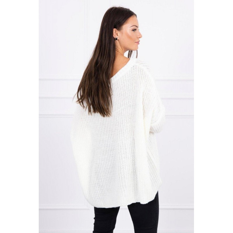 Oversize dámsky sveter 2019-22 - ecru