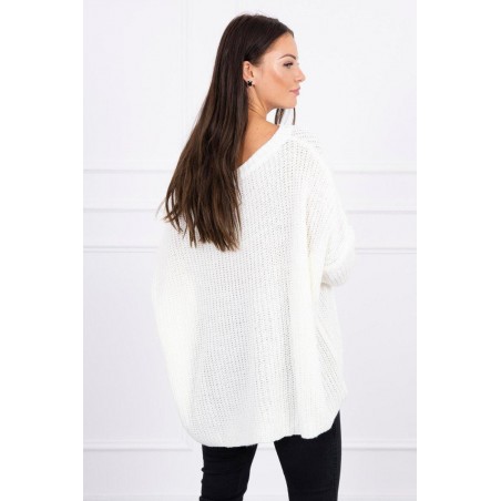 Oversize dámsky sveter 2019-22 - ecru