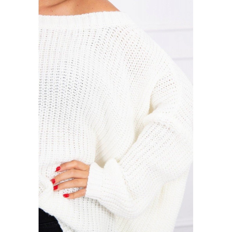 Oversize dámsky sveter 2019-22 - ecru