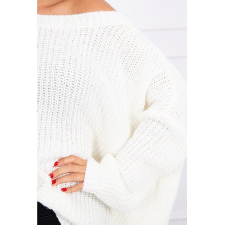 Oversize dámsky sveter 2019-22 - ecru