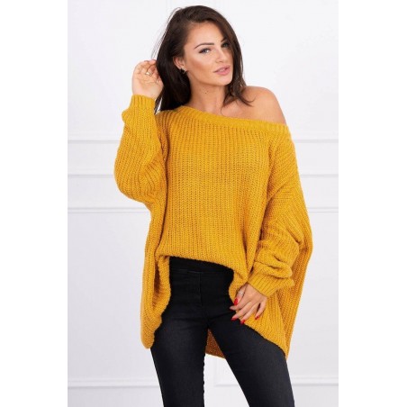 Oversize dámsky sveter 2019-22 - horčicový