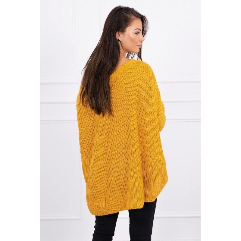 Oversize dámsky sveter 2019-22 - horčicový
