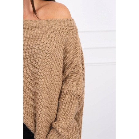 Oversize dámsky sveter 2019-22 - kamelový