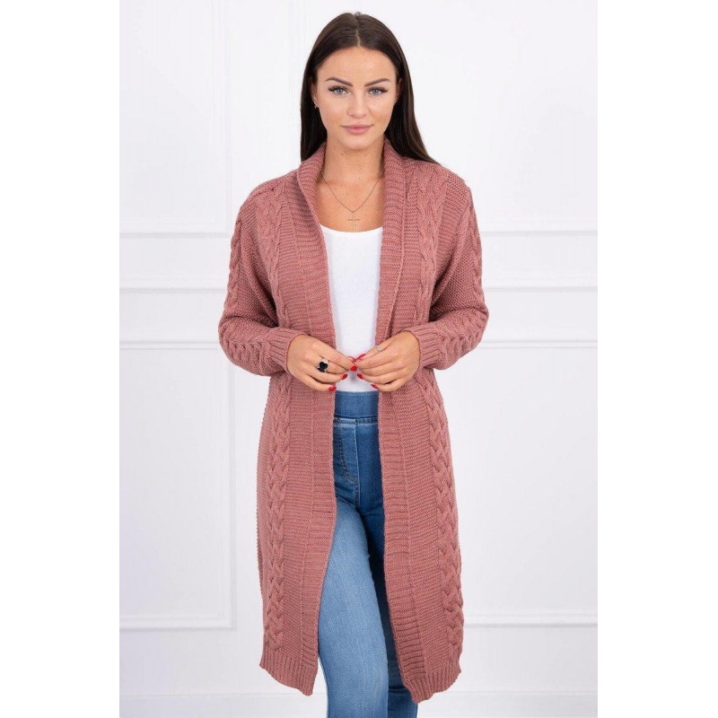 Tmavoružový kardigán pre dámy 2019-1